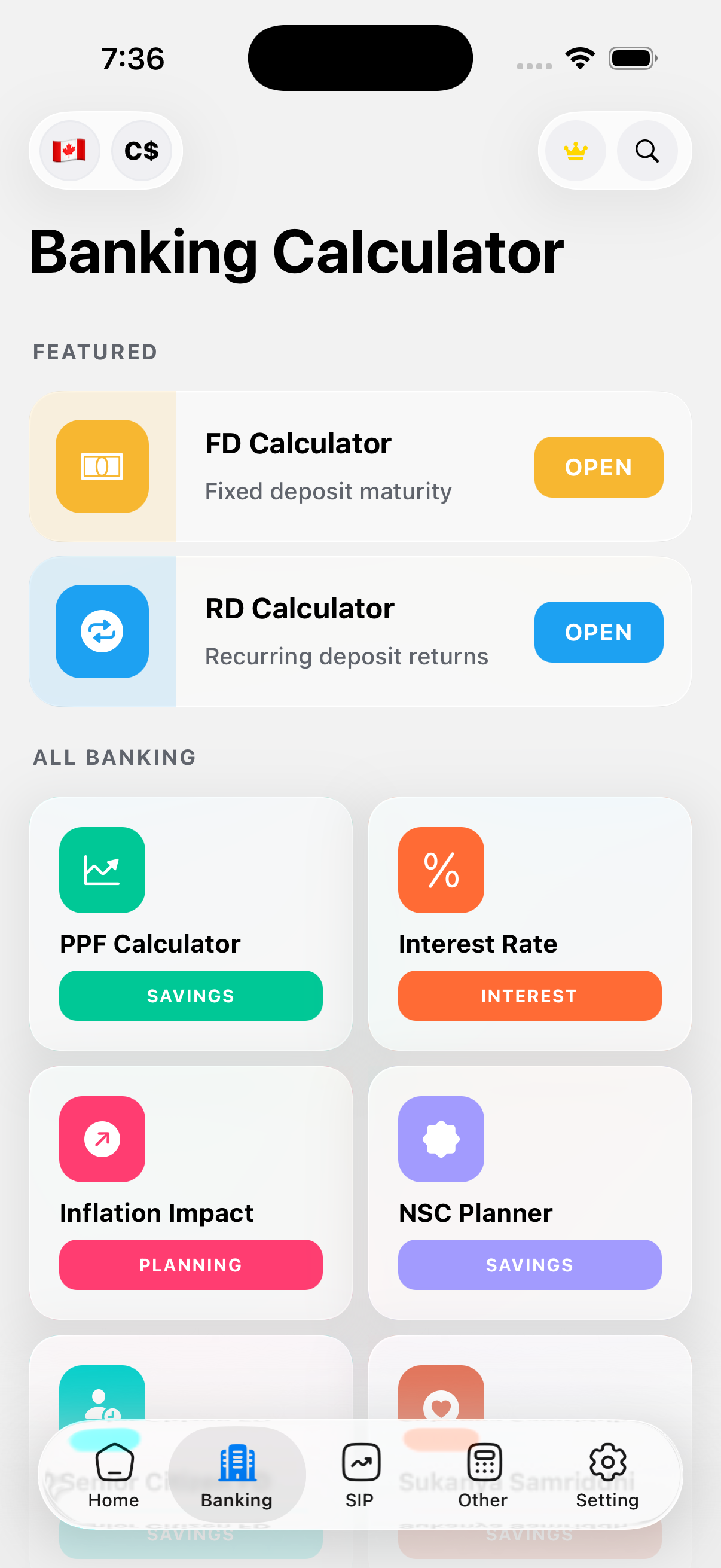 Banking Calculator