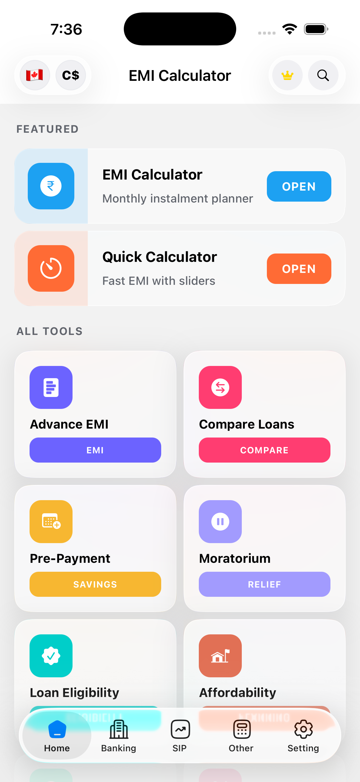 EMI Calculator Home